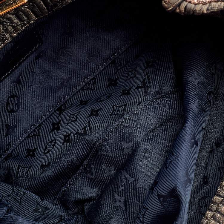 Pre Owned Louis Vuitton Bronze Monogram Jacquard Limited Edition Altair Clutch