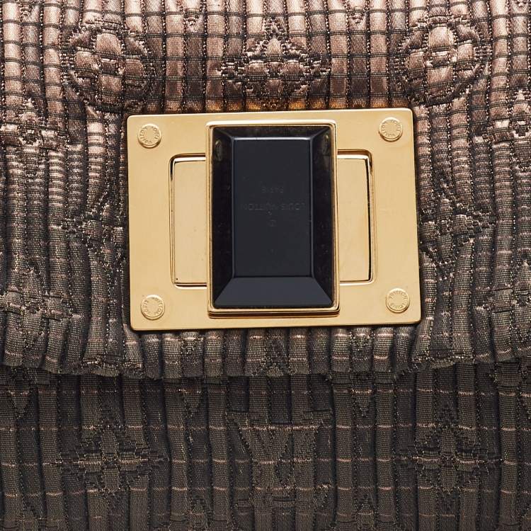 Pre Owned Louis Vuitton Bronze Monogram Jacquard Limited Edition Altair Clutch