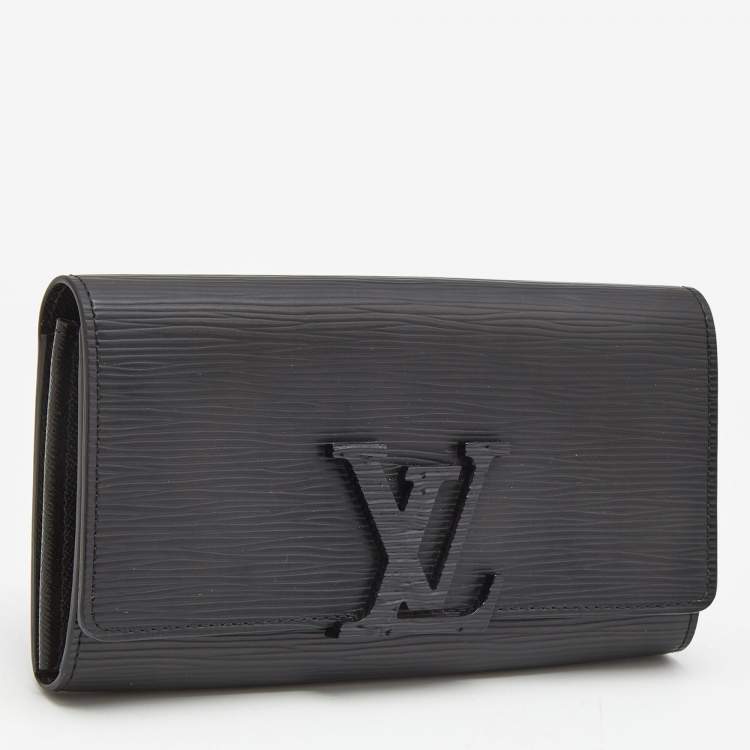 Pre Owned Louis Vuitton Black Epi Leather Louise Wallet