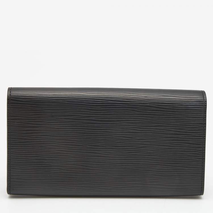 Pre Owned Louis Vuitton Black Epi Leather Louise Wallet