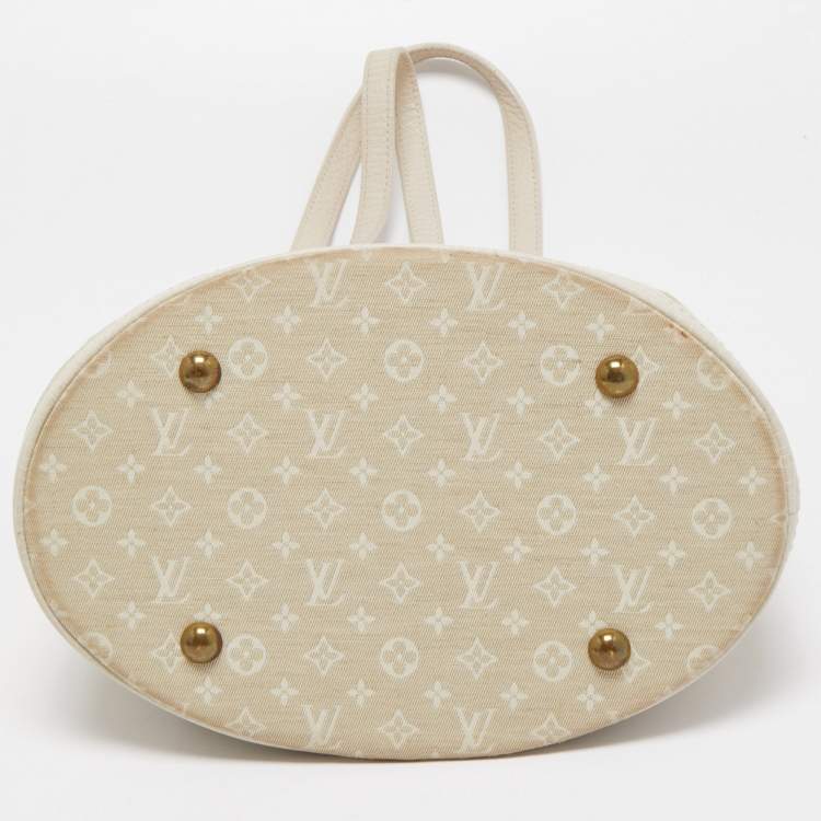 Pre Owned Louis Vuitton Dune Monogram Mini Lin Canvas Bucket PM Bag