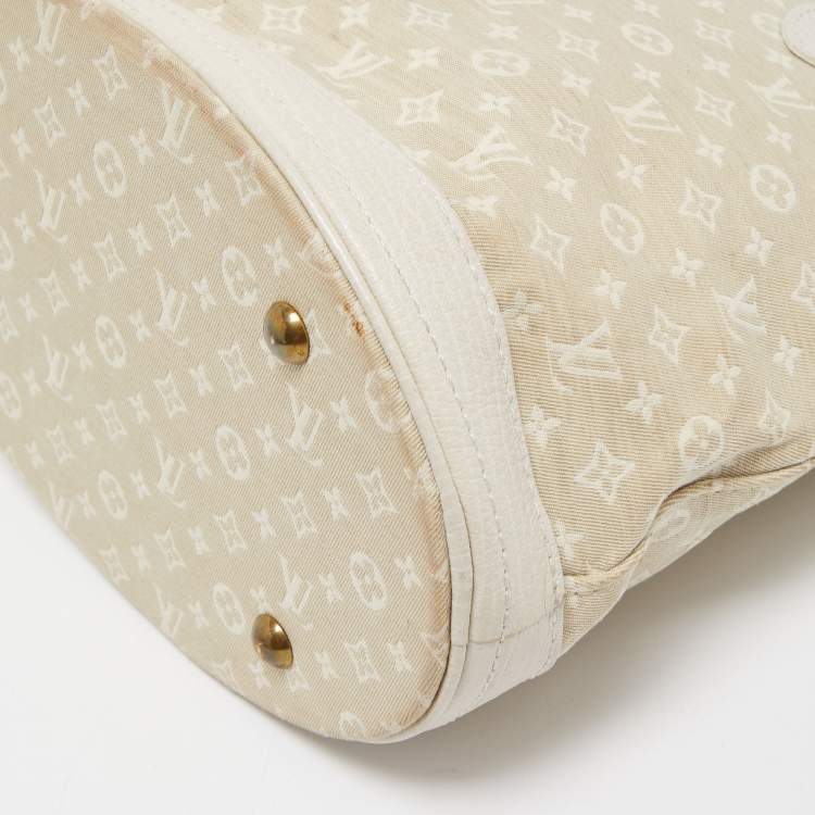 Pre Owned Louis Vuitton Dune Monogram Mini Lin Canvas Bucket PM Bag