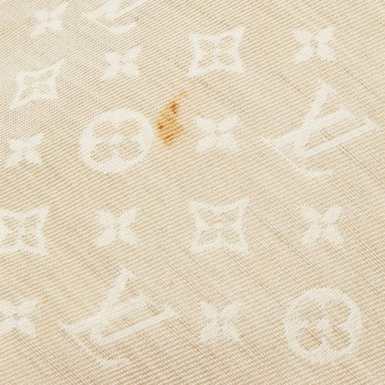 Pre Owned Louis Vuitton Dune Monogram Mini Lin Canvas Bucket PM Bag