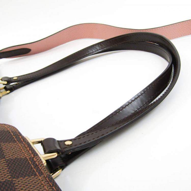Pre Owned Louis Vuitton Brown Damier Ebene Canvas and Leather Jersey Magnolia Tote Bag