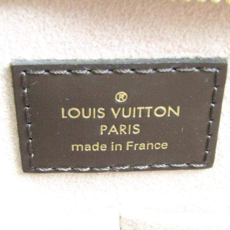 Pre Owned Louis Vuitton Brown Damier Ebene Canvas and Leather Jersey Magnolia Tote Bag