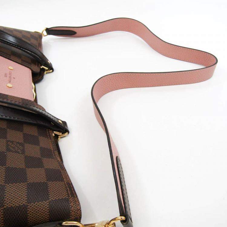 Pre Owned Louis Vuitton Brown Damier Ebene Canvas and Leather Jersey Magnolia Tote Bag