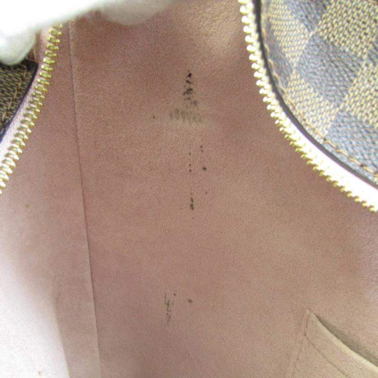 Pre Owned Louis Vuitton Brown Damier Ebene Canvas and Leather Jersey Magnolia Tote Bag