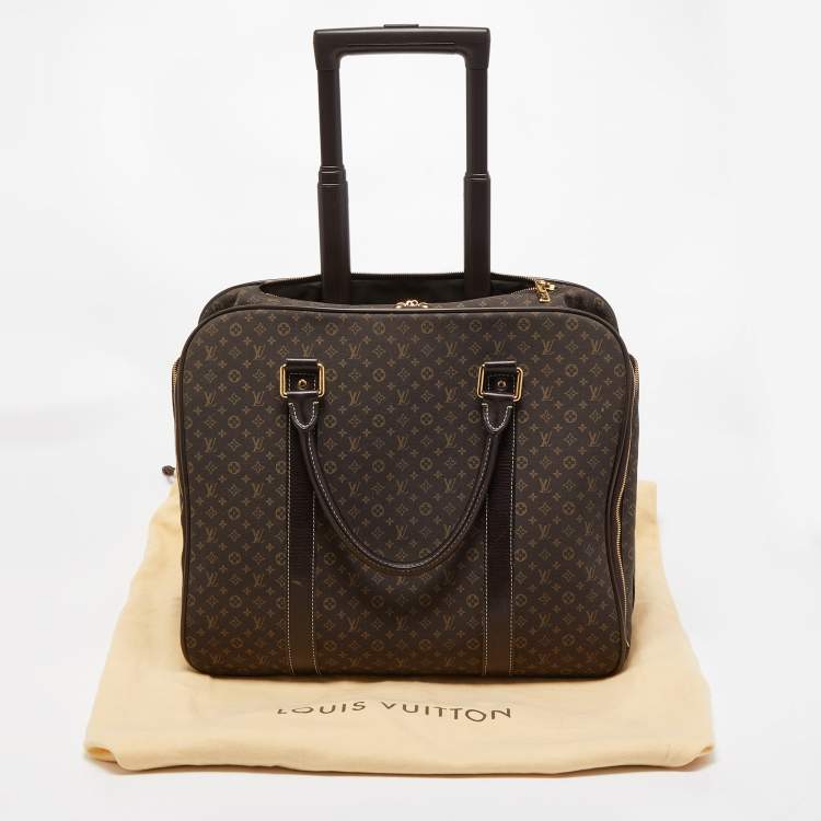 Pre Owned Louis Vuitton Fusain Monogram Idylle Fabric Epopee Rolling Luggage