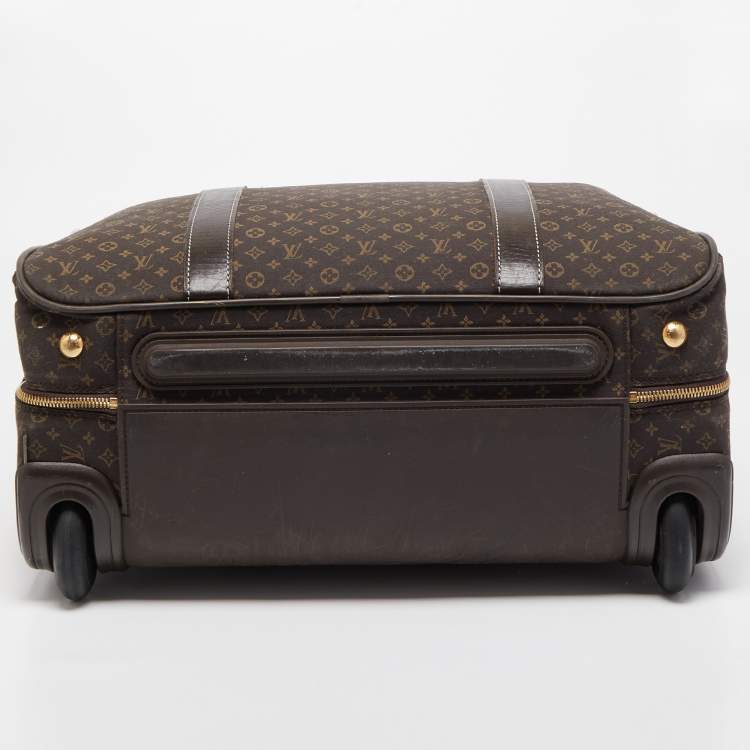 Pre Owned Louis Vuitton Fusain Monogram Idylle Fabric Epopee Rolling Luggage