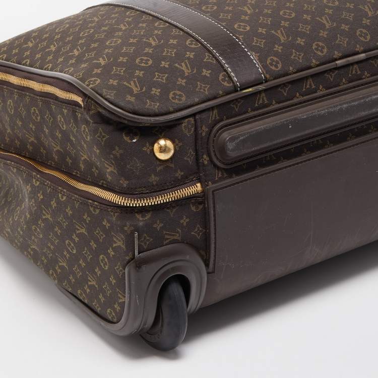 Pre Owned Louis Vuitton Fusain Monogram Idylle Fabric Epopee Rolling Luggage