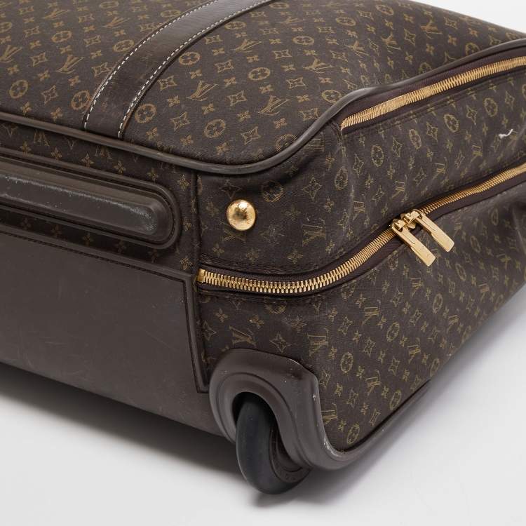 Pre Owned Louis Vuitton Fusain Monogram Idylle Fabric Epopee Rolling Luggage