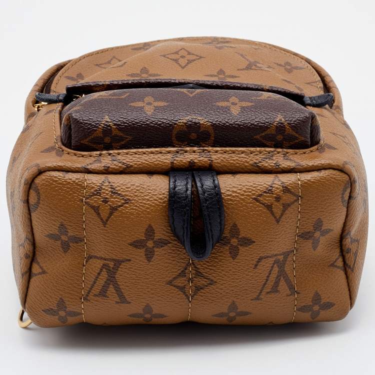 Pre Owned Louis Vuitton Monogram Reverse Canvas Mini Palm Spring Backpack