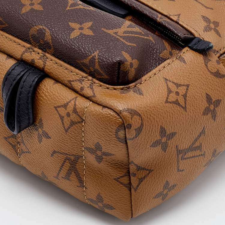 Pre Owned Louis Vuitton Monogram Reverse Canvas Mini Palm Spring Backpack