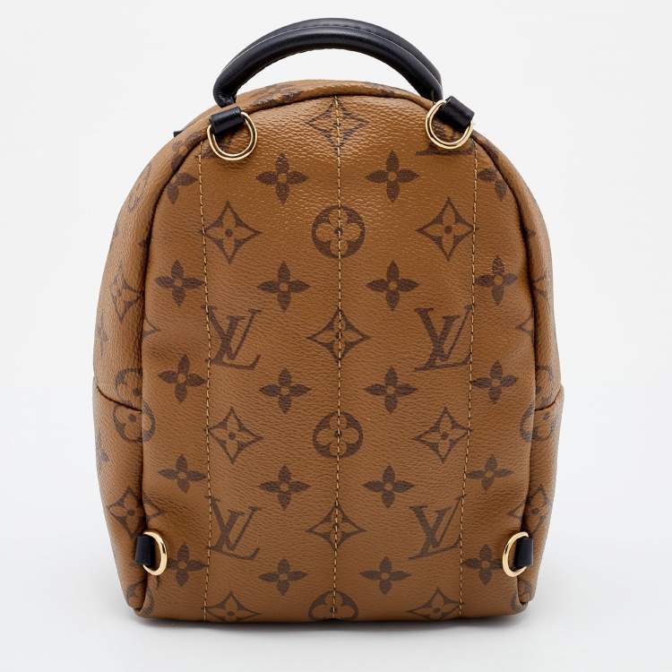 Pre Owned Louis Vuitton Monogram Reverse Canvas Mini Palm Spring Backpack