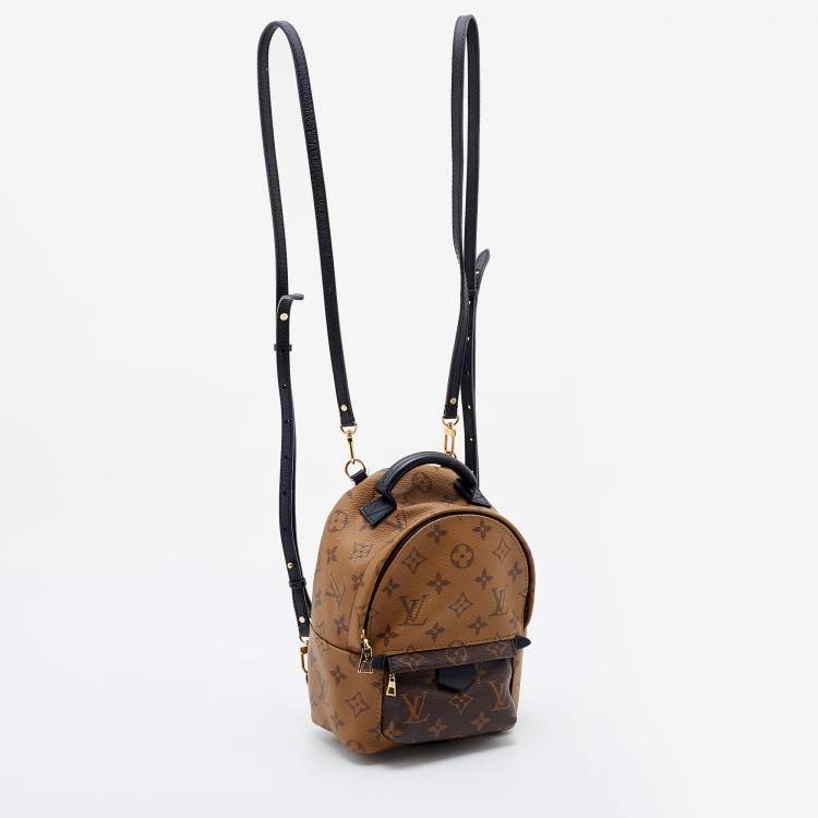 Pre Owned Louis Vuitton Monogram Reverse Canvas Mini Palm Spring Backpack