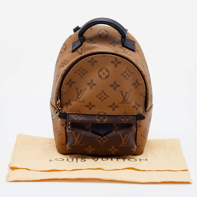 Pre Owned Louis Vuitton Monogram Reverse Canvas Mini Palm Spring Backpack