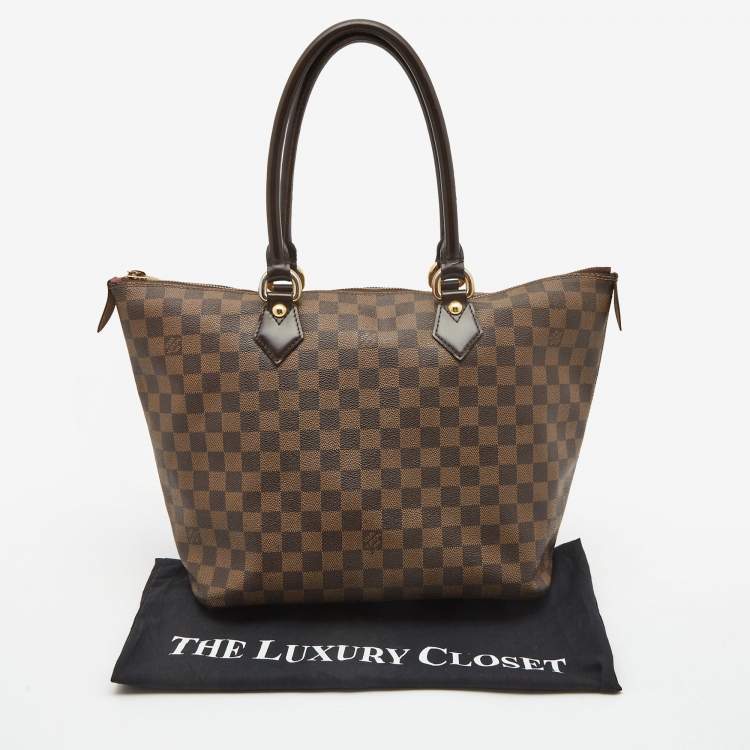 Pre Owned Louis Vuitton Damier Ebene Canvas Saleya MM Bag