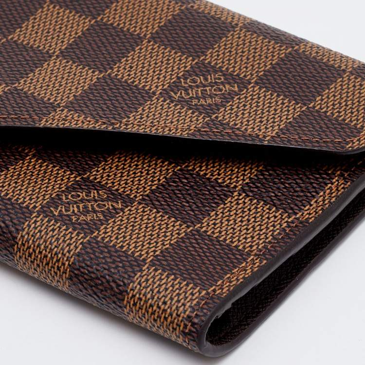 Pre Owned Louis Vuitton Damier Ebene Canvas Josephine Wallet 