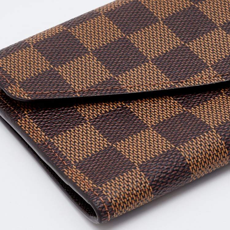 Pre Owned Louis Vuitton Damier Ebene Canvas Josephine Wallet 