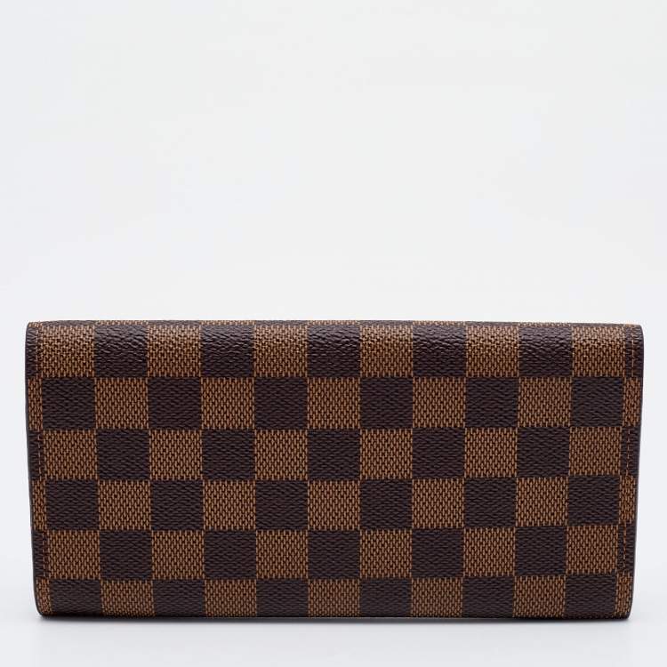 Pre Owned Louis Vuitton Damier Ebene Canvas Josephine Wallet 