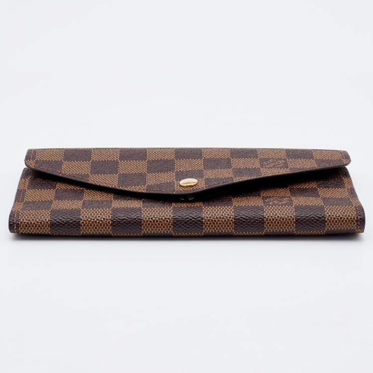 Pre Owned Louis Vuitton Damier Ebene Canvas Josephine Wallet 