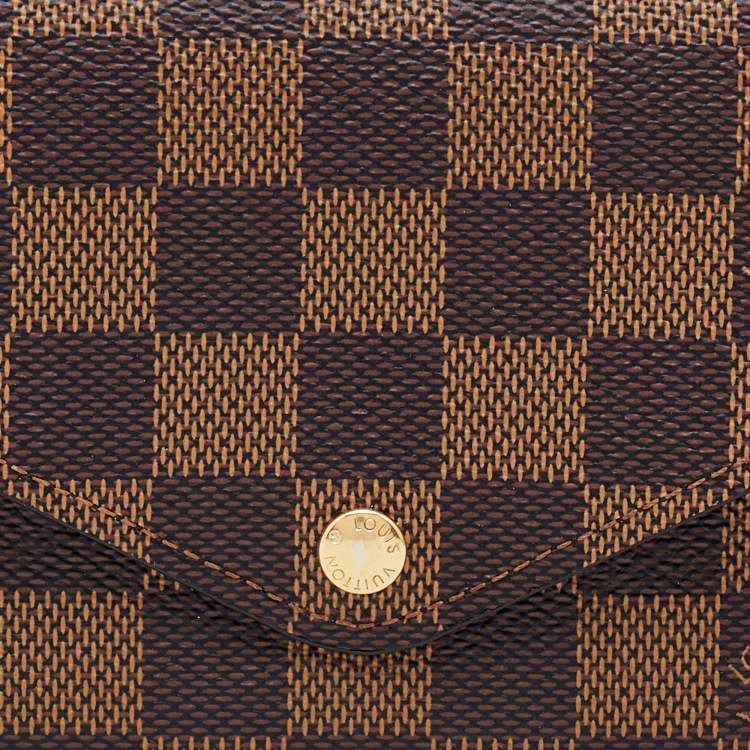Pre Owned Louis Vuitton Damier Ebene Canvas Josephine Wallet 