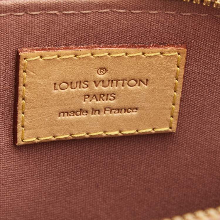 Pre Owned Louis Vuitton Beige Poudre Monogram Vernis Alma BB Bag
