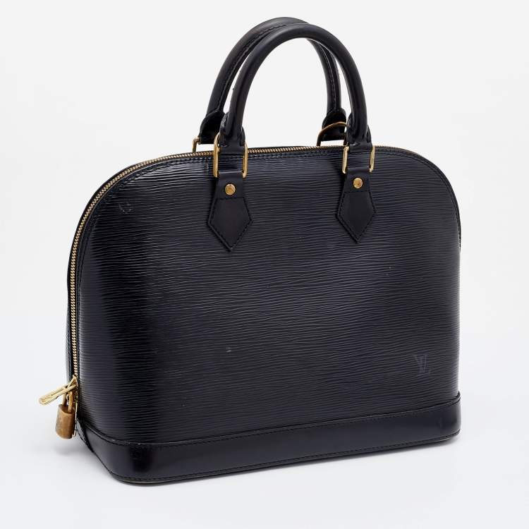 Pre Owned Louis Vuitton Black Epi Leather Alma PM Bag
