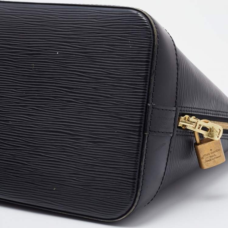 Pre Owned Louis Vuitton Black Epi Leather Alma PM Bag