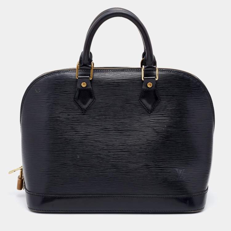 Pre Owned Louis Vuitton Black Epi Leather Alma PM Bag