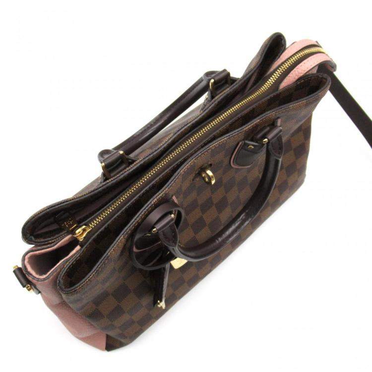 Pre Owned Louis Vuitton Brown Canvas Damier Ebene Normandy