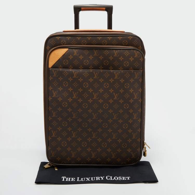 Pre Owned Louis Vuitton Monogram Canvas Business Pegase Legere 55 Luggage