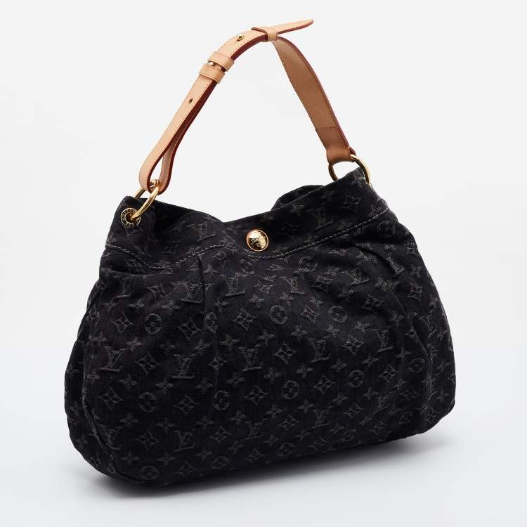 Pre Owned Louis Vuitton Black Monogram Denim Daily PM Bag