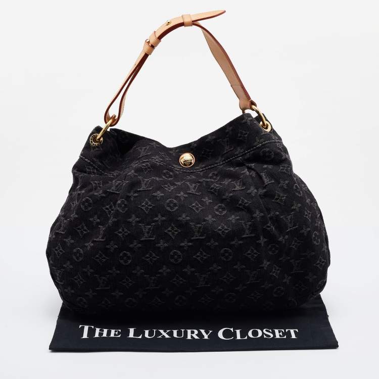 Pre Owned Louis Vuitton Black Monogram Denim Daily PM Bag