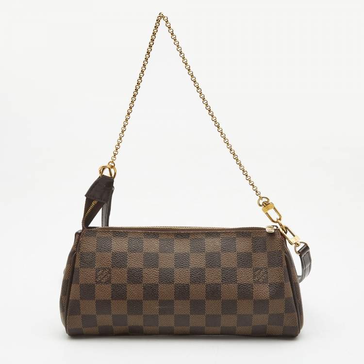 Pre Owned Louis Vuitton Damier Ebene Canvas Eva Pochette