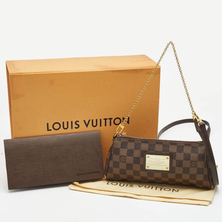 Pre Owned Louis Vuitton Damier Ebene Canvas Eva Pochette