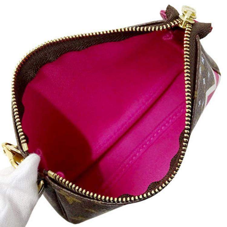 Pre Owned Louis Vuitton Brown Monogram Canvas Holiday Edition Mini Pochette Accessoires