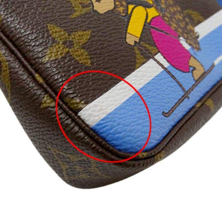 Pre Owned Louis Vuitton Brown Monogram Canvas Holiday Edition Mini Pochette Accessoires