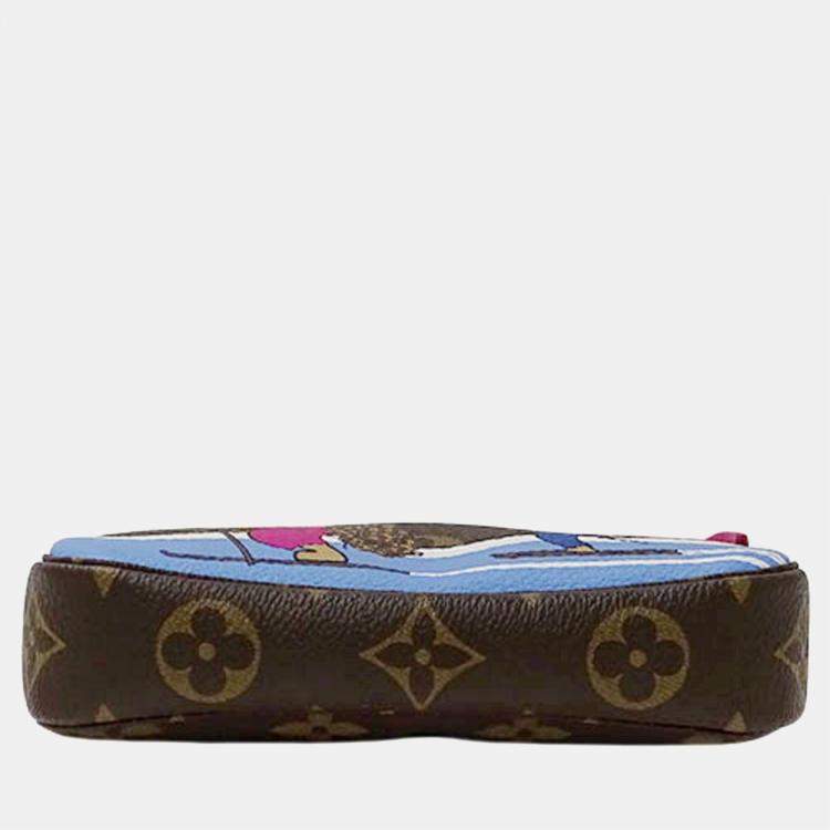 Pre Owned Louis Vuitton Brown Monogram Canvas Holiday Edition Mini Pochette Accessoires