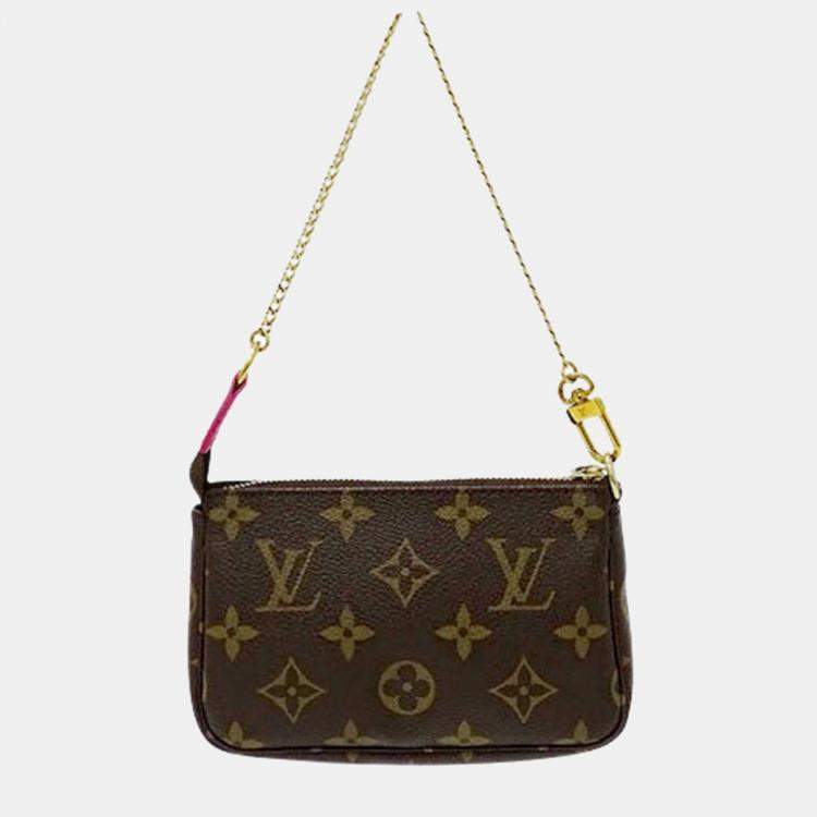 Pre Owned Louis Vuitton Brown Monogram Canvas Holiday Edition Mini Pochette Accessoires