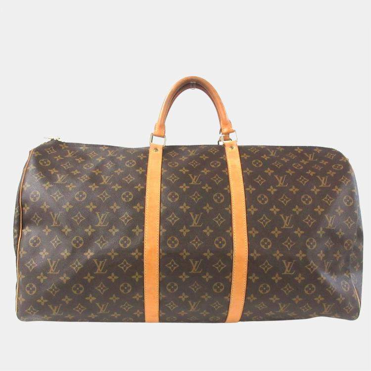 Keepall bag 60 Vintage in brown monogram canvas Louis Vuitton  Second Main   Occasion  Vintega