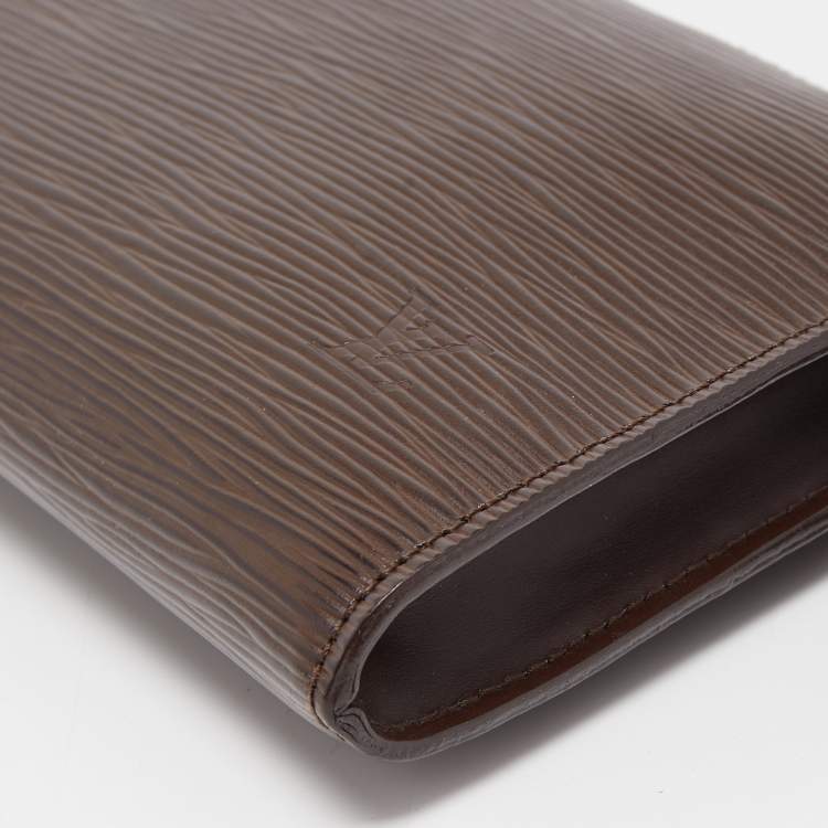 Pre Owned Louis Vuitton Moka Epi Leather Pochette Accessories