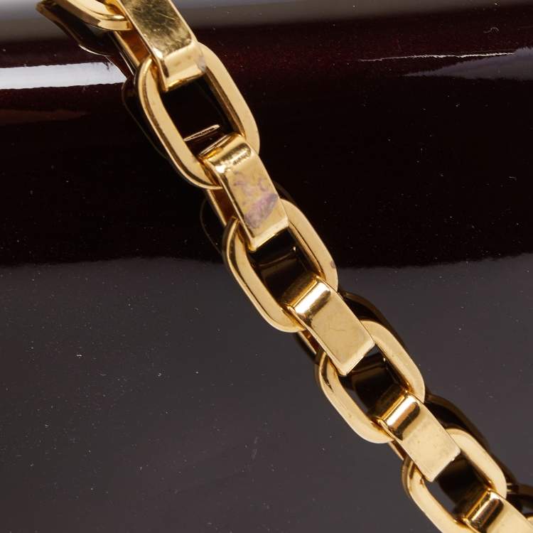 Pre Owned Louis Vuitton Amarante Vernis Chain Louise GM Bag