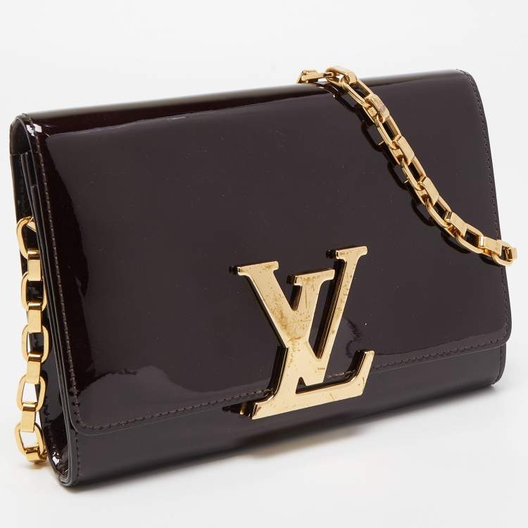 Pre Owned Louis Vuitton Amarante Vernis Chain Louise GM Bag
