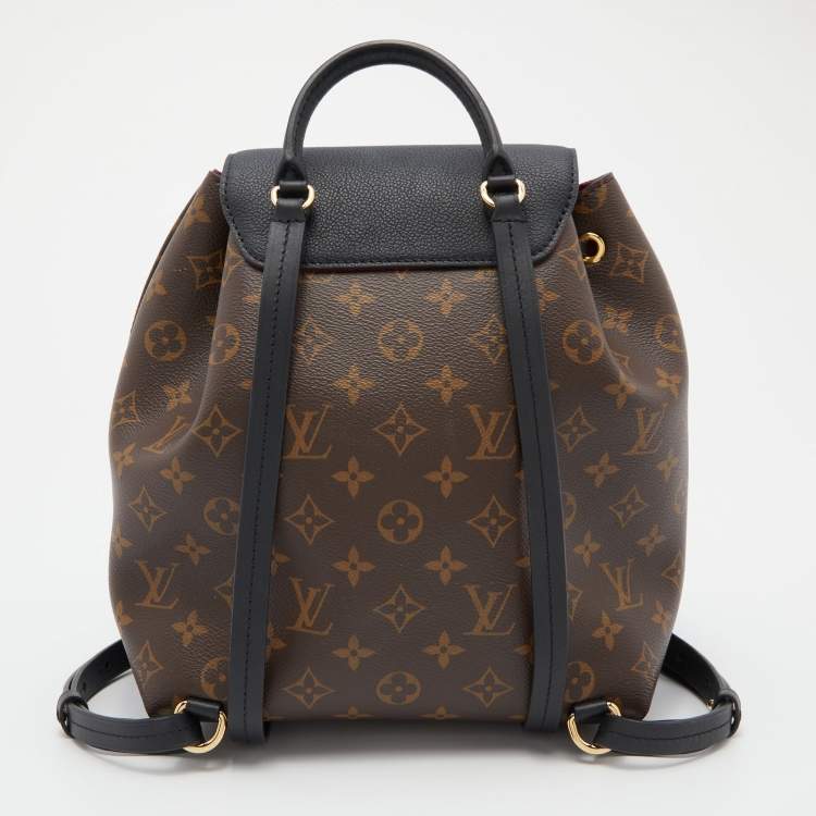 Pre Owned Louis Vuitton Black Monogram Canvas Montsouris PM Backpack 