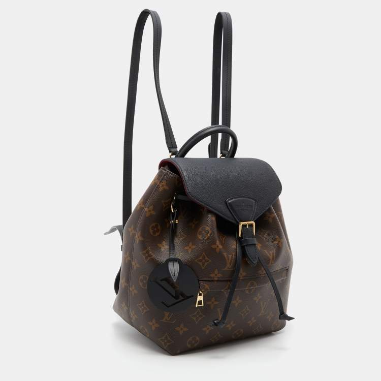 Pre Owned Louis Vuitton Black Monogram Canvas Montsouris PM Backpack 