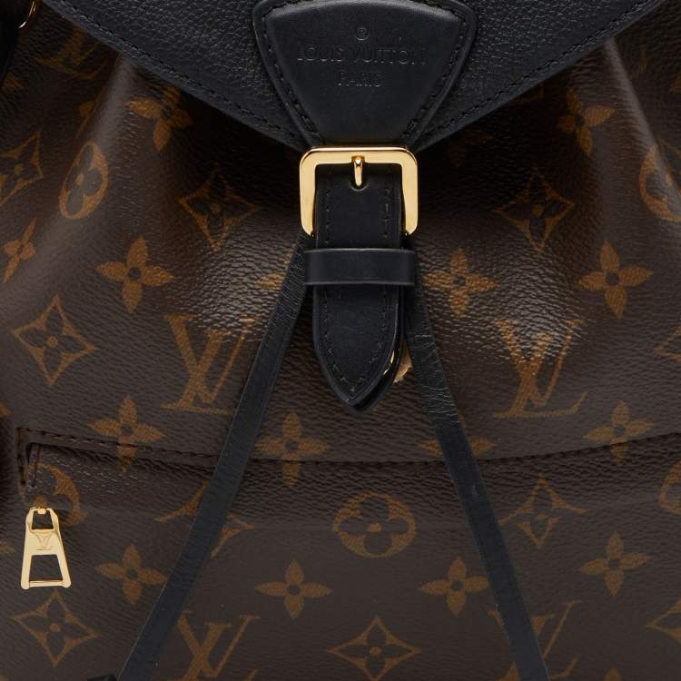 Pre Owned Louis Vuitton Black Monogram Canvas Montsouris PM Backpack 