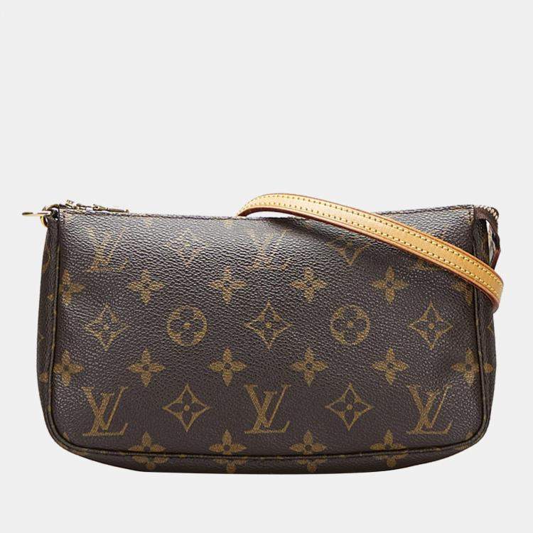 Louis+Vuitton+Pochette+Accessoires+Shoulder+Bag+Brown+Canvas%2FLeather for  sale online