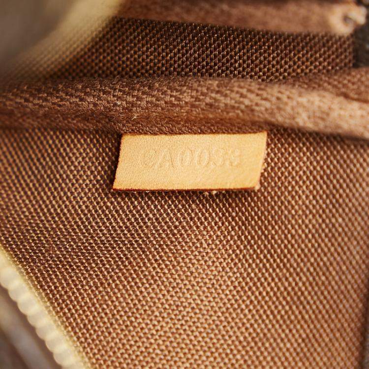 Pre Owned Louis Vuitton Brown Canvas Monogram Pochette Accessoires Long Strap bag