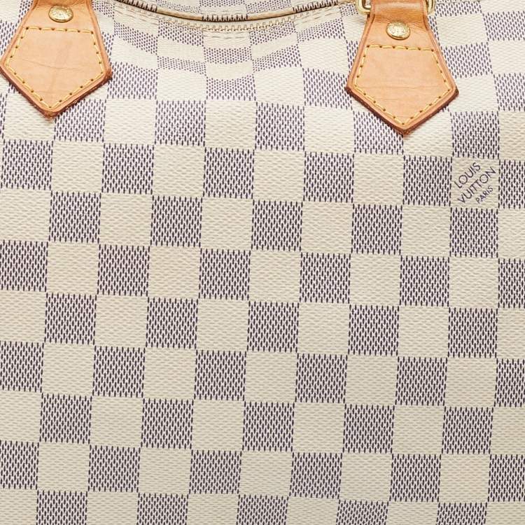 Pre Owned Louis Vuitton Damier Azur Canvas Speedy 30 Bag